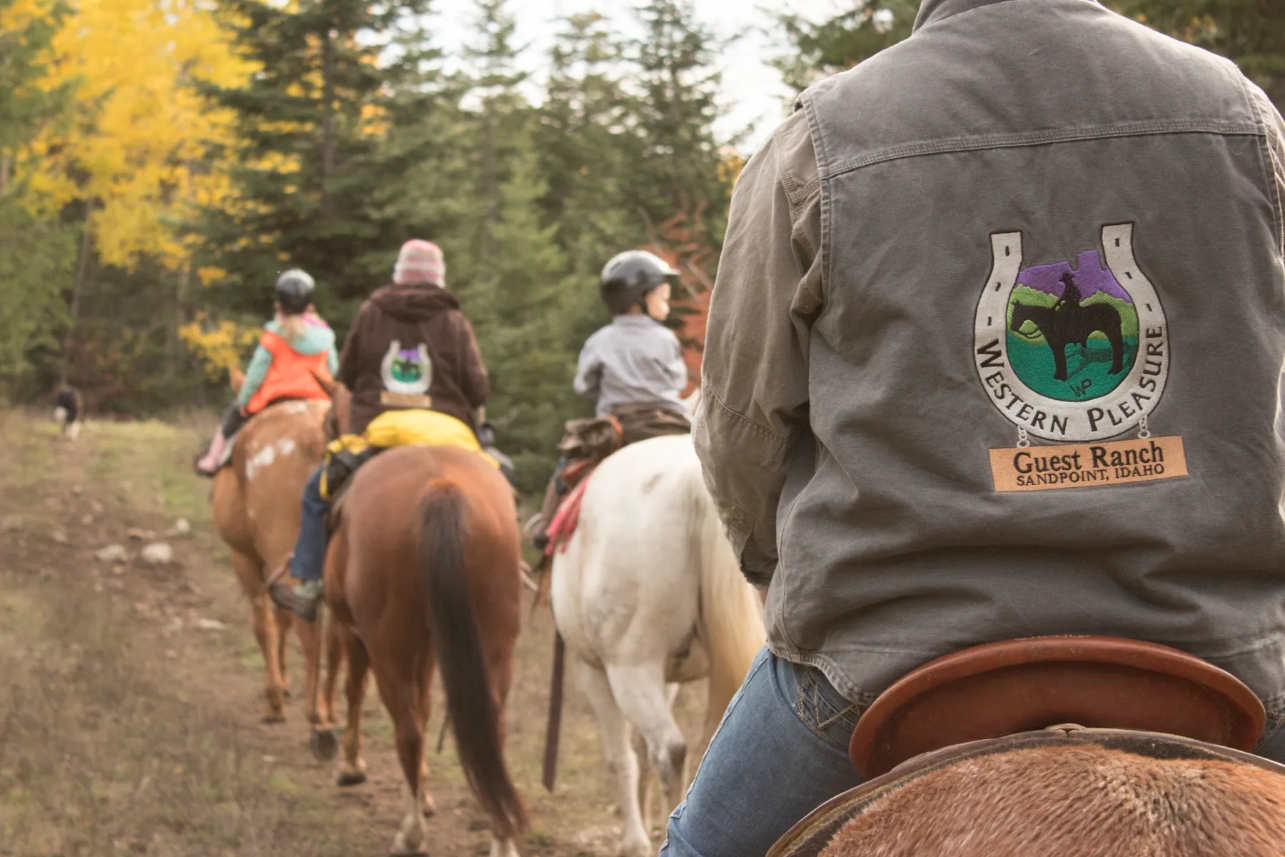 family vacation trail ride