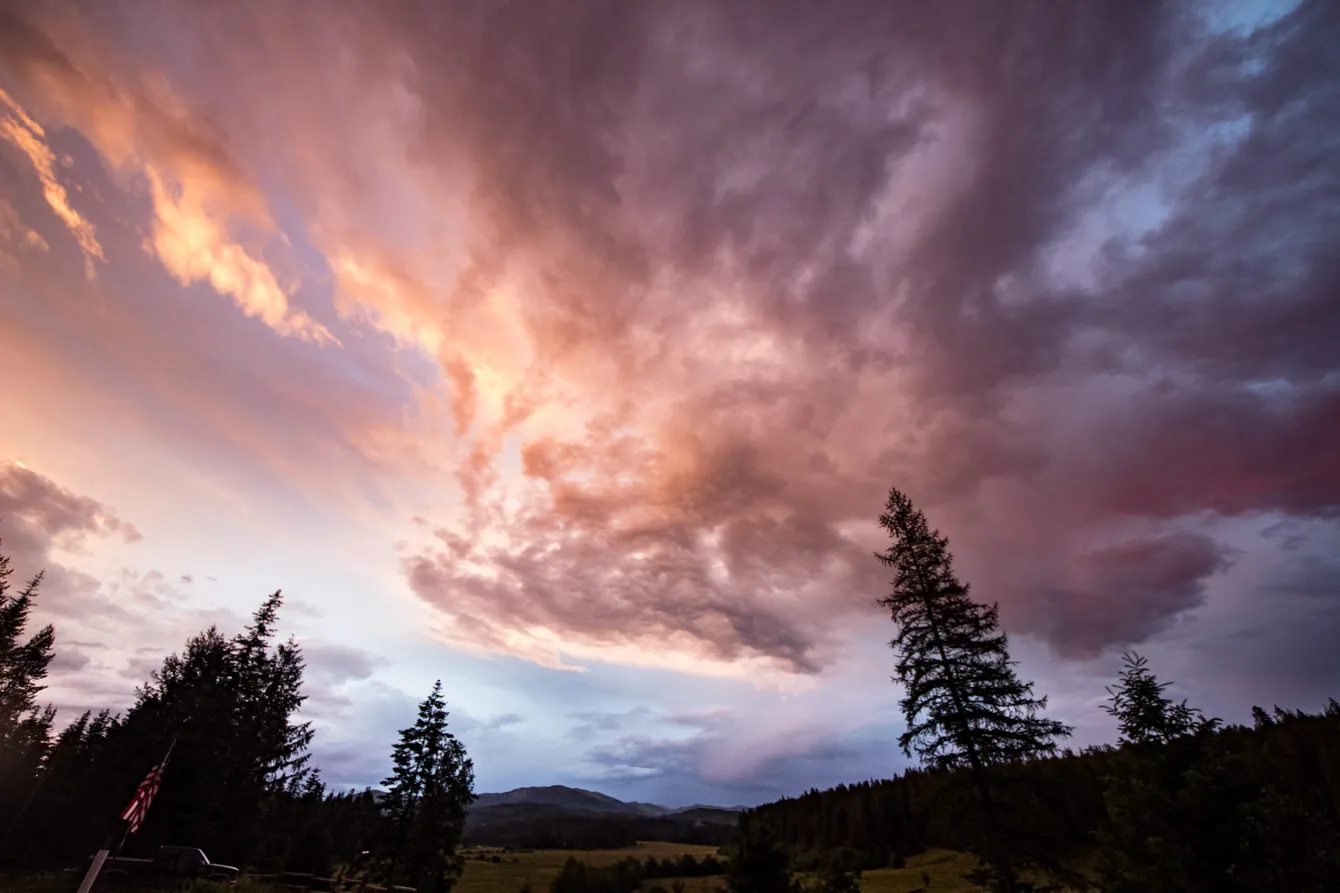 Summer thunderstorm at Western Pleasure Guest Ranch