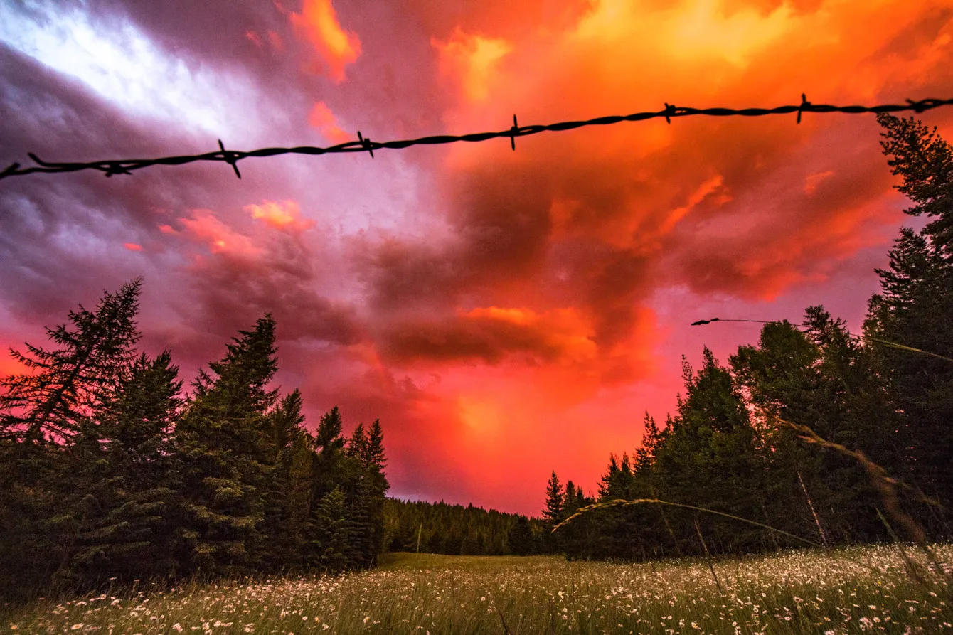 Summer thunderstorm at Western Pleasure Guest Ranch