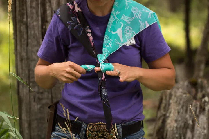 How to tie a wild rag - step six