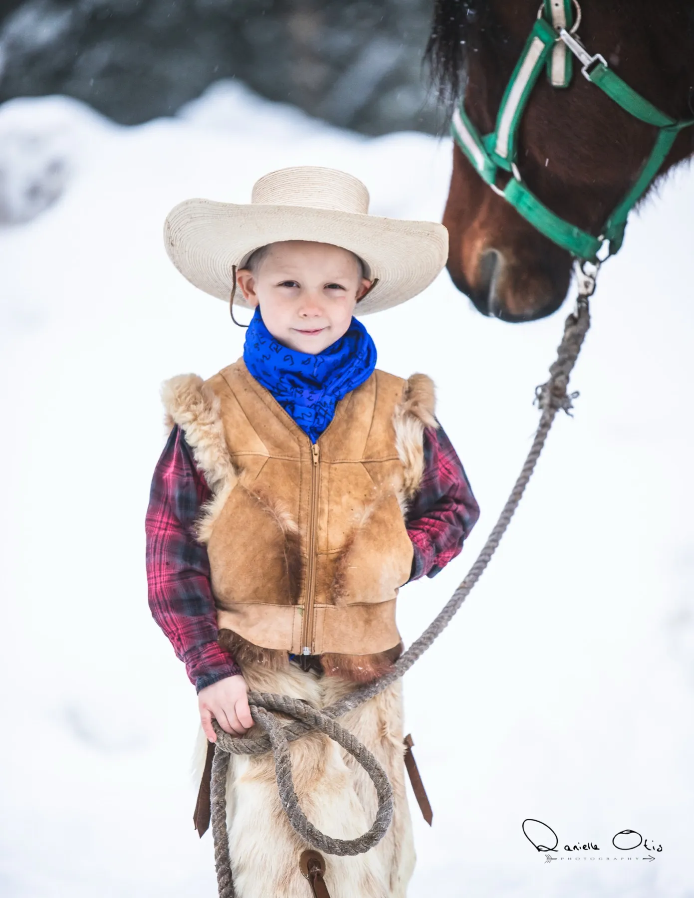 Little cowboy in the winter