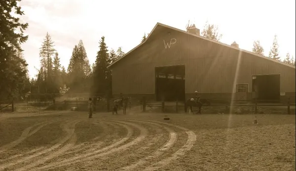 The indoor arena with sunlight over the roof