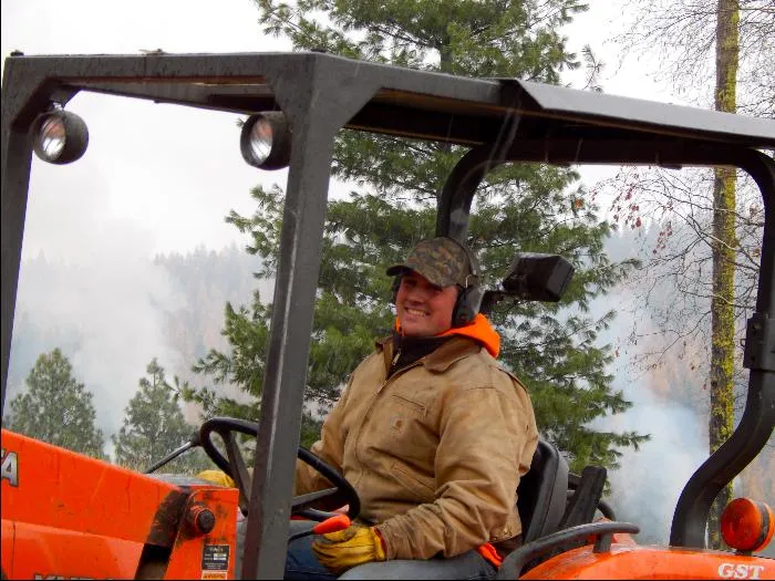 Isaac on the Tractor
