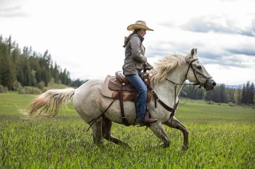 Dude Ranch Adventure Vacation Cowgirl Running