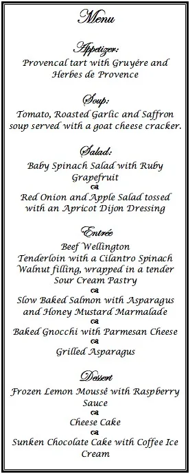 Recreate Romance Valentine Dinner