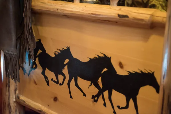 Western Pleasure Guest Ranch Wrangler Cabin Log Bed